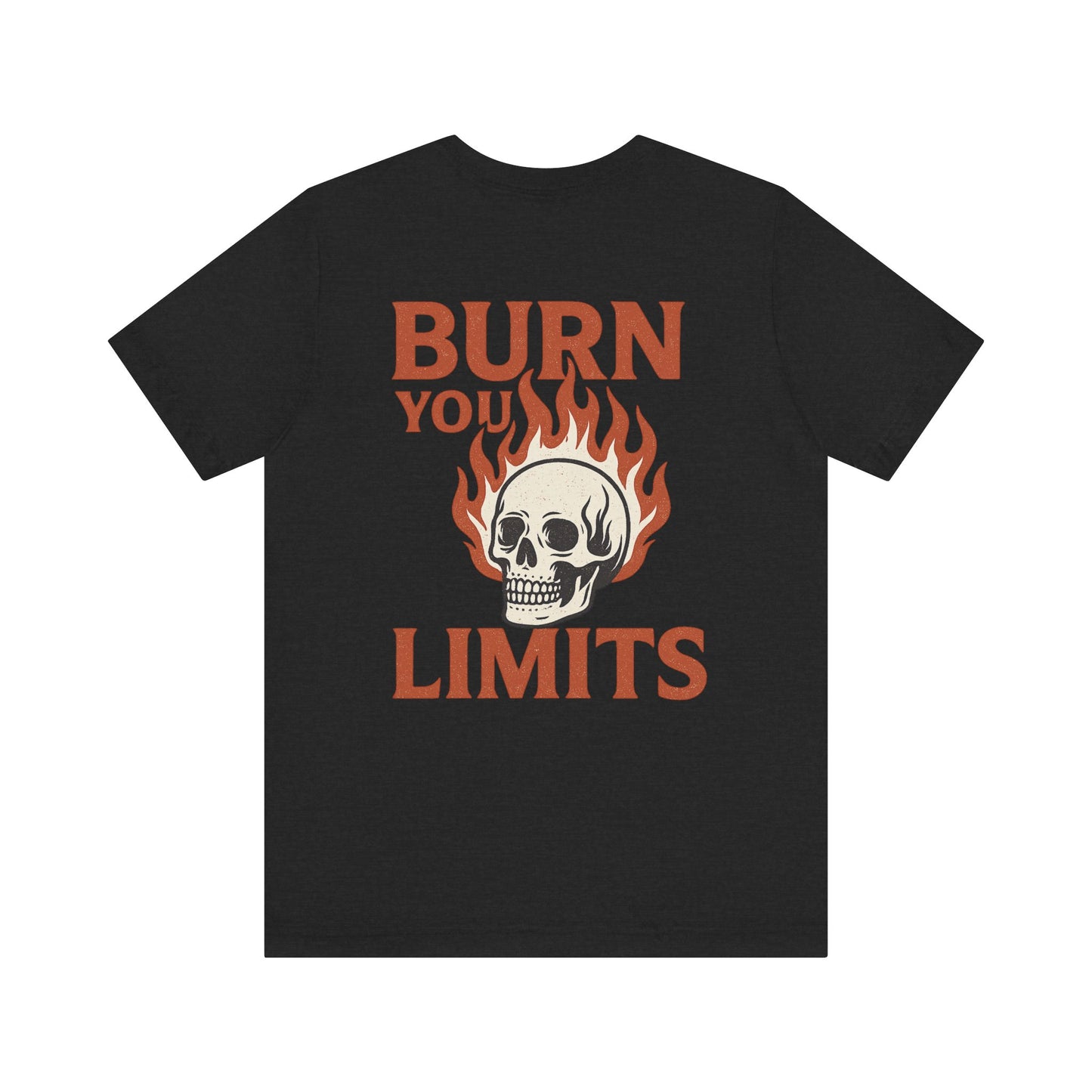 Flame Skull Motivational Tee, Unisex T-Shirt for Gym Lovers, Workout Gift, Fitness Apparel, Trendy Graphic Tee