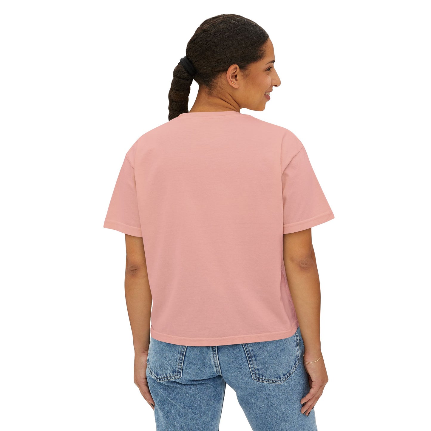 Women's Boxy Tee - Sad Girl Graphic, Cute Casual Top, Anime Inspired Shirt, Gift for Her, Streetwear Fashion