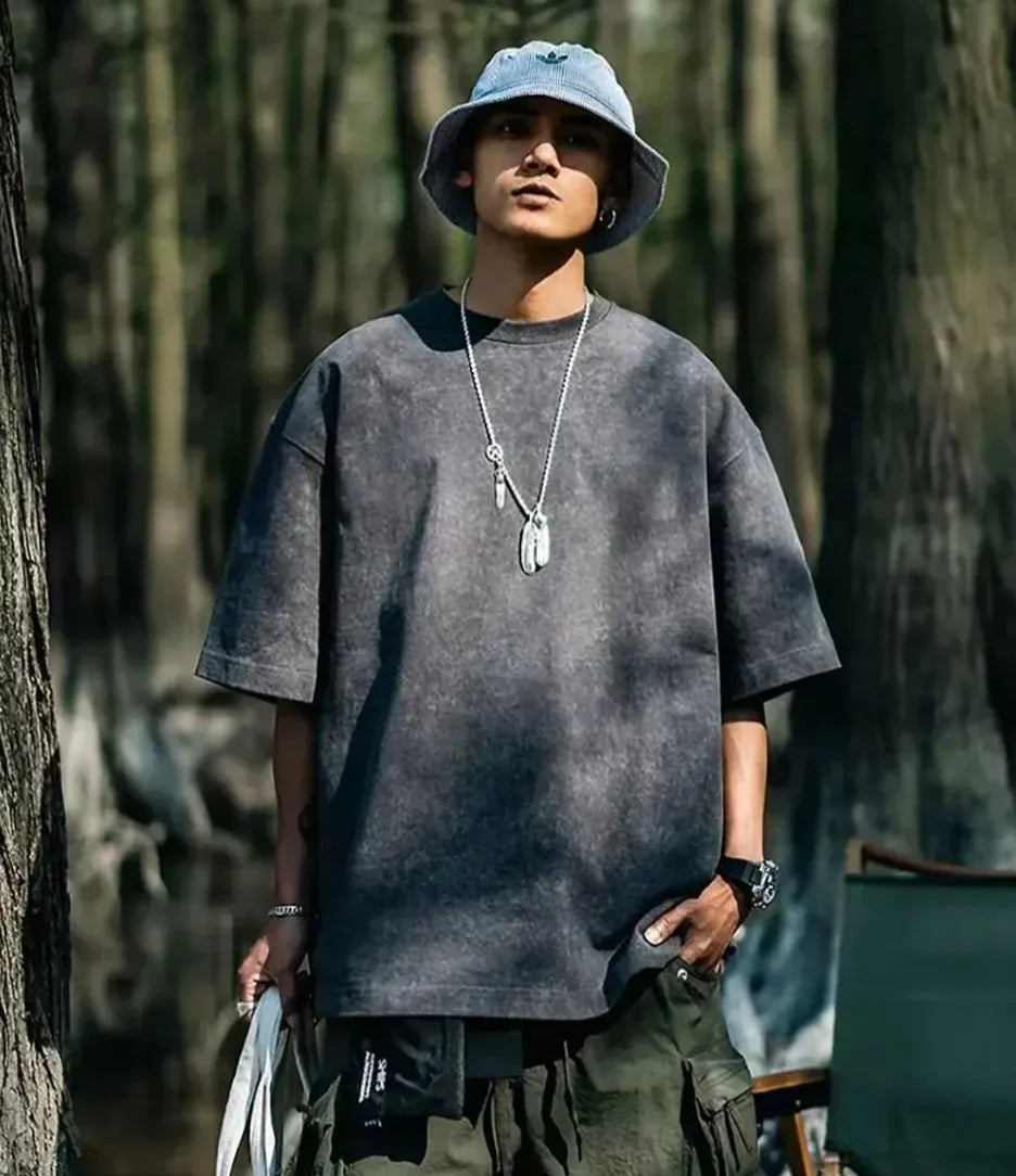 Men’s Hip Hop Cotton Tee – Breathable & Quick-Dry Summer Streetwear