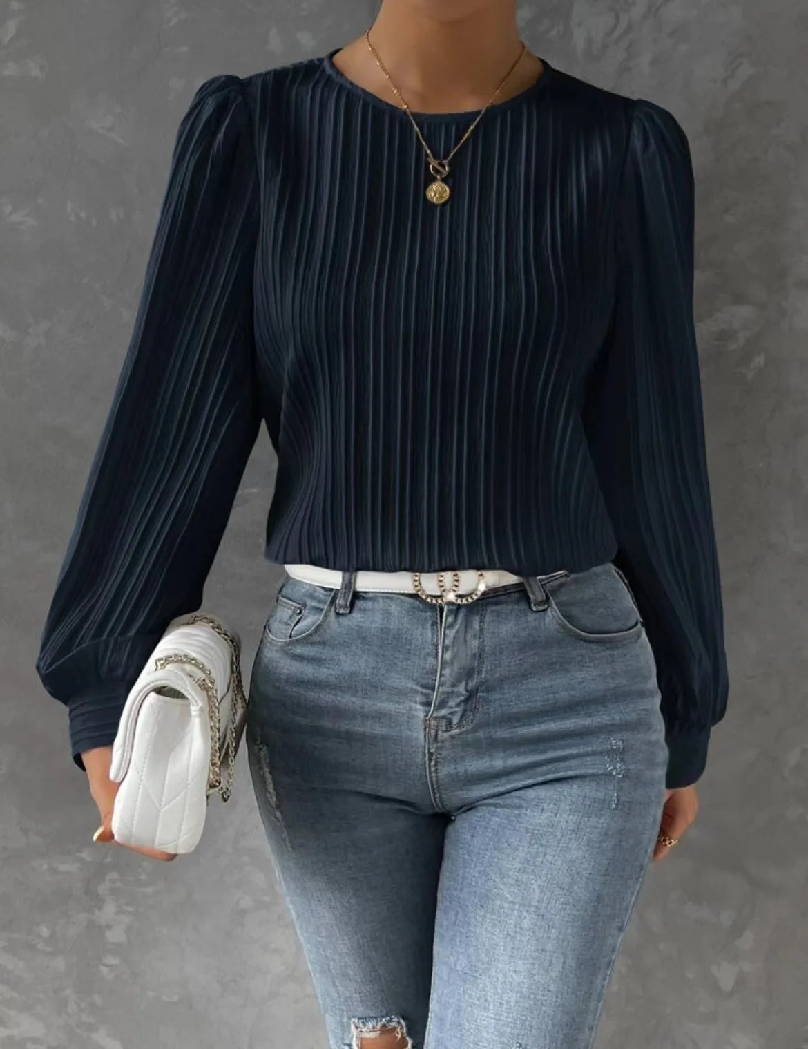 Women’s Casual Long Sleeve Solid Tee – Autumn & Winter Essential