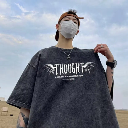 Men’s Oversized Graphic T-Shirt – Summer Streetwear Short Sleeve